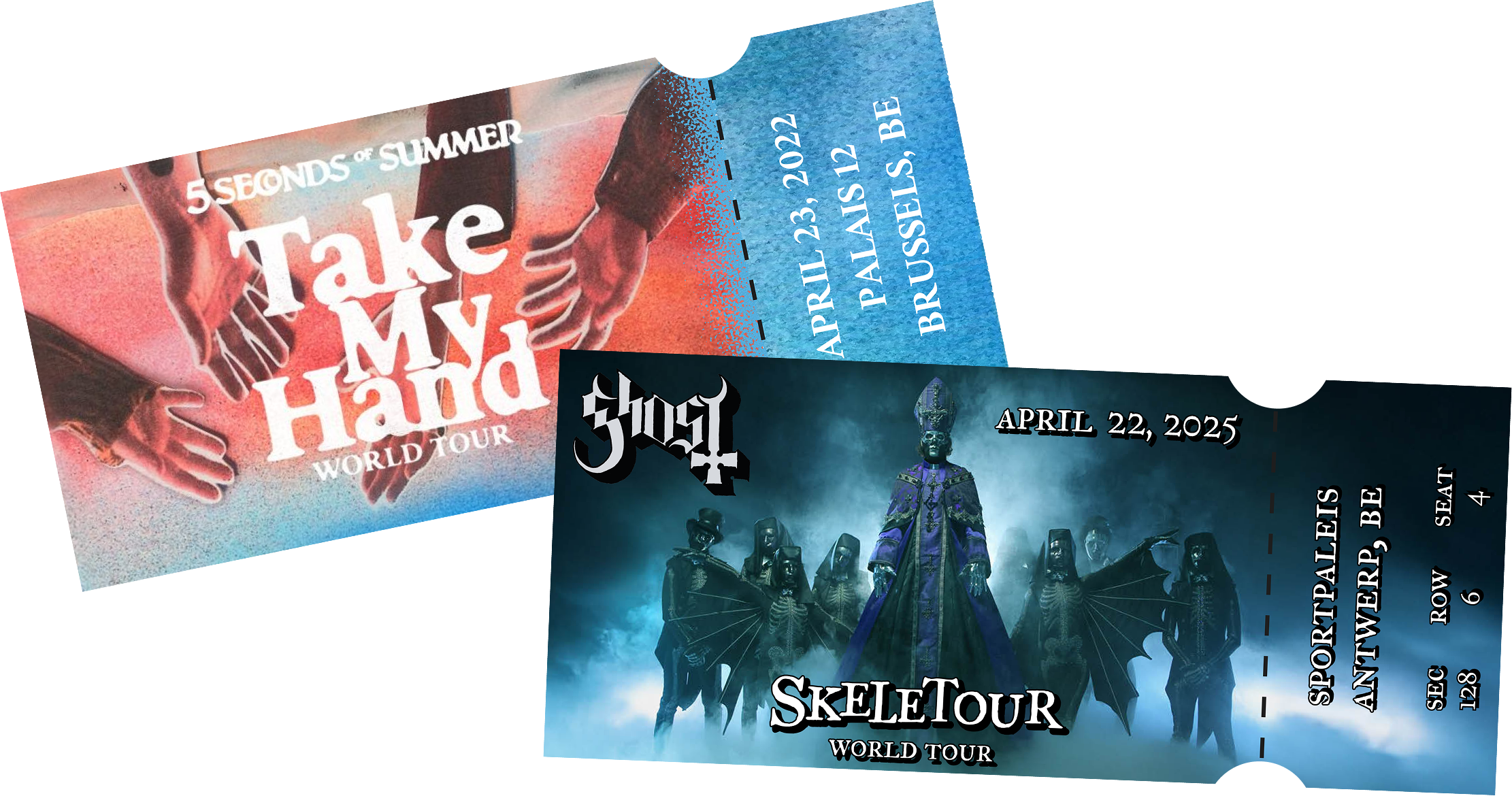 Concert tickets self-made design